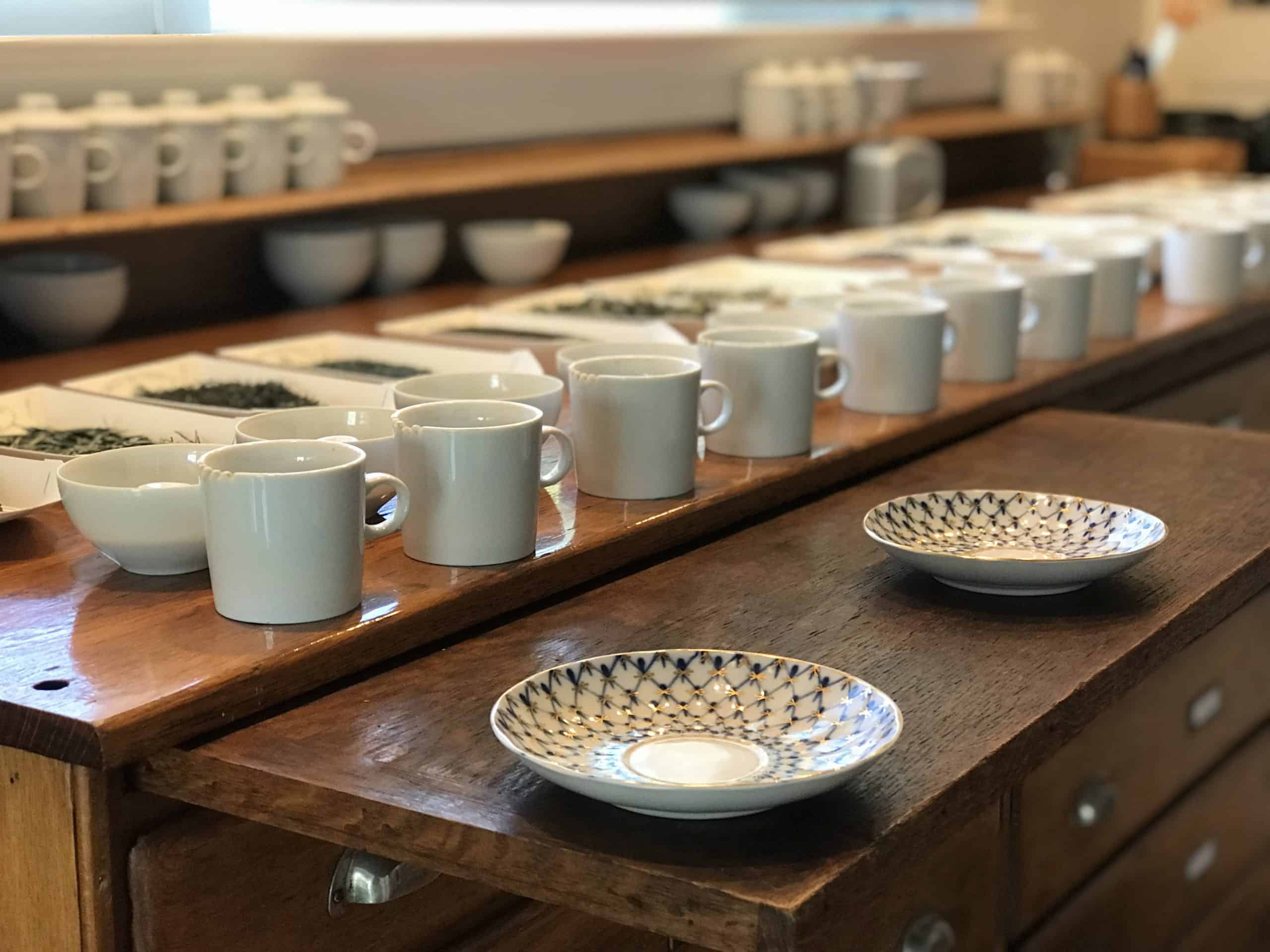 Photo of teas on cupping table